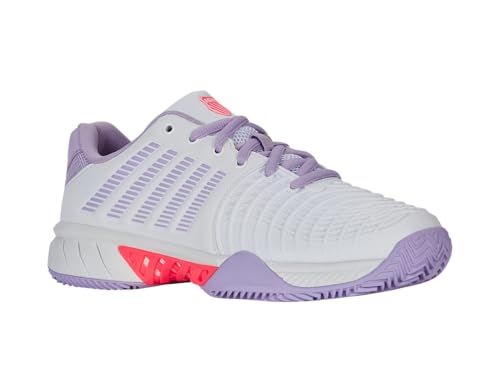 K-Swiss Damen Express Light 3 Tennis Shoe, WHT/ORCHIDPETAL/NBLAZE, 41.5 EU von K-Swiss