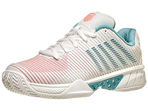 K-Swiss Performance Damen Hypercourt Express 2 HB Tennis Shoe, Blanc de Blanc/Nile Blue/Desert Flower, 37 EU von K-Swiss