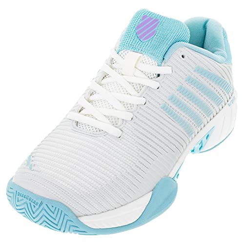 K-Swiss Damen Hypercourt Express 2 Sport Shoe, Weiß/Blau, 39 EU von K-Swiss