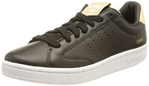 K-Swiss Damen Lozan Klub LTH Sneaker, BLK/WHT/Champagne, 35.5 EU von K-Swiss