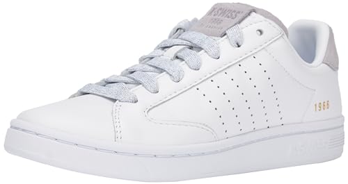 K-Swiss Damen Lozan Klub LTH Sneaker, White/White/RaindropsSde, 40 EU von K-Swiss