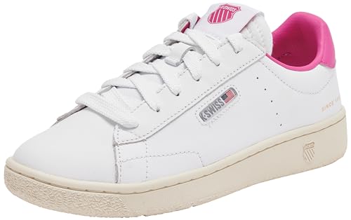 K-Swiss Damen Slammklub CC Sneaker, WHT/RSPBERRY/VINTG, 36 EU von K-Swiss