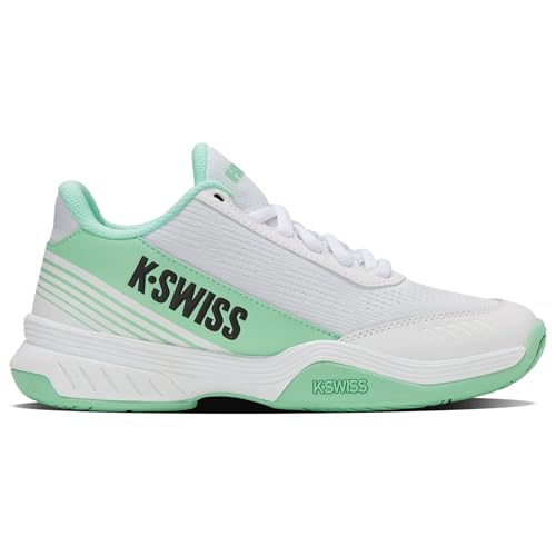 K-Swiss Damen Speedex 2 Tennisschuh (Weiß/Neon Mint/Schwarz), Weiß/Neon Mint/Schwarz, 37 EU von K-Swiss