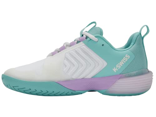 K-Swiss Damen Ultrashot 3 Sport Shoe, Weiß/Blau, 37 EU von K-Swiss