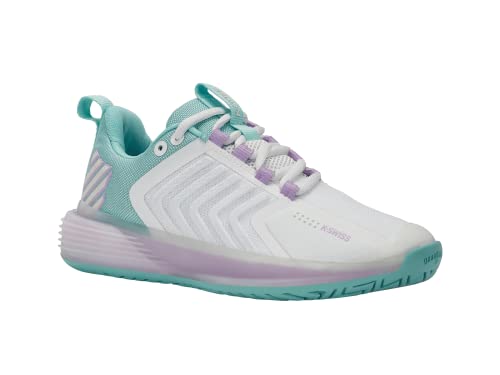 K-Swiss Damen Ultrashot 3 Sport Shoe, Weiß/Blau, 41 EU von K-Swiss