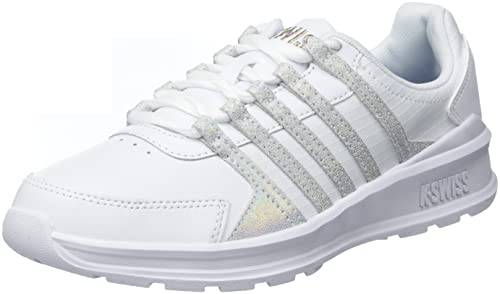 K-Swiss Damen Vista Trainer T Sneaker, White/IRIDESCNTSPRKL, 38 EU von K-Swiss