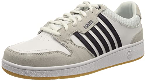 K-Swiss Herren City Court Sneaker, White/Gray/Navy/Gum, 43 EU von K-Swiss