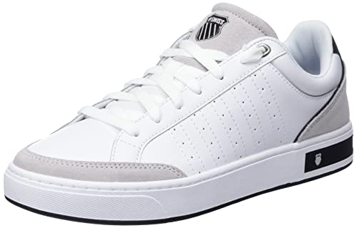 K-Swiss Herren Court Block Sneaker, White/VAPORBLUE/BLK, 42.5 EU von K-Swiss