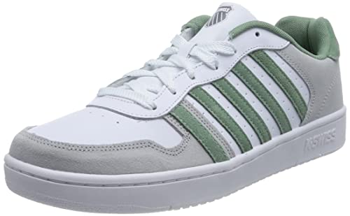 K-Swiss Herren Court Palisades Sneaker, WHT/NTRL Gry/Loden, 39.5 EU von K-Swiss