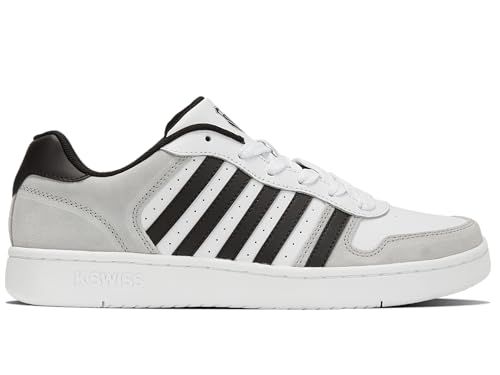 K-Swiss Herren Court Palisades Sneaker, White/Gray/Black, 42 EU von K-Swiss