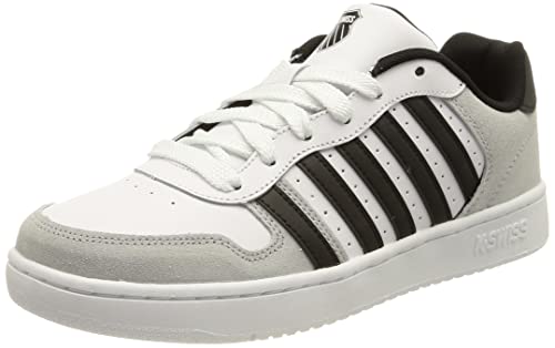 K-Swiss Herren Court Sneaker, White/Gray/Black, 47 EU von K-Swiss