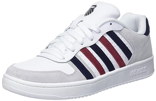 K-Swiss Herren Court Palisades Sneaker, White/Peacoat/TibetanRed, 42 EU von K-Swiss