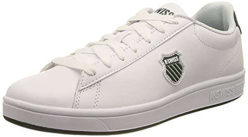 K-Swiss Herren Court Shield Sneaker, White/Classic Blue, 44 EU von K-Swiss