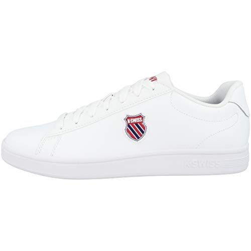 K-Swiss Herren Court Shield Sneaker, White/Corporate, 40 EU von K-Swiss