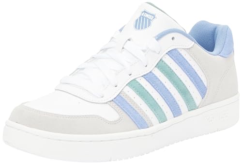 K-Swiss Herren Court Sneaker, White/Ashleigh Blue/Beryl Green, 39 EU von K-Swiss