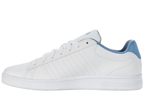 K-Swiss Herren Court Sneaker, White/Ashleigh Blue/Beryl Green, 45 EU von K-Swiss