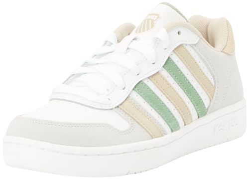 K-Swiss Herren Court Sneaker, White/Doeskin/Basil, 39 EU von K-Swiss