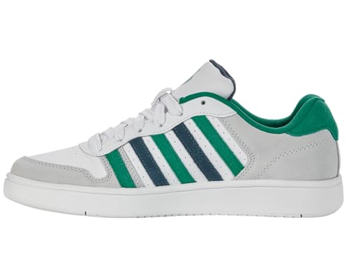 K-Swiss Herren Court Sneaker, White/Pepper Green/Indian Teal, 39 EU von K-Swiss