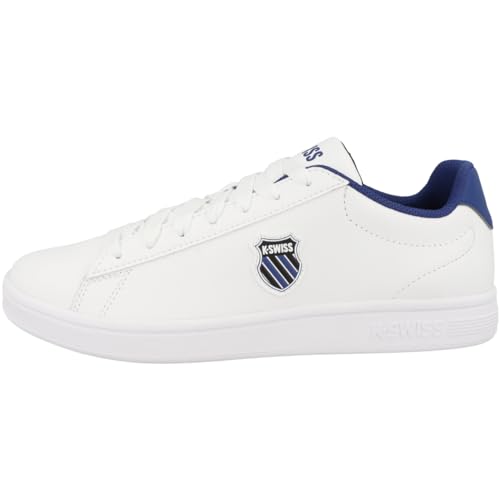 K-Swiss Herren Court Sneaker, White/Sodalite Blue/Black, 41 EU von K-Swiss