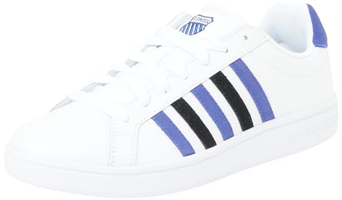 K-Swiss Herren Court Sneaker, White/Sodalite Blue/Black, 44 EU von K-Swiss