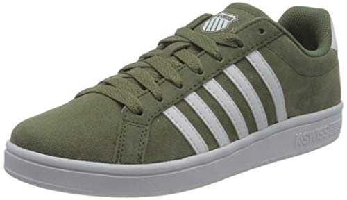 K-Swiss Herren Court TIEBREAK SDE Sneaker, DEEPLICHENGREEN/WHT, 42 EU von K-Swiss