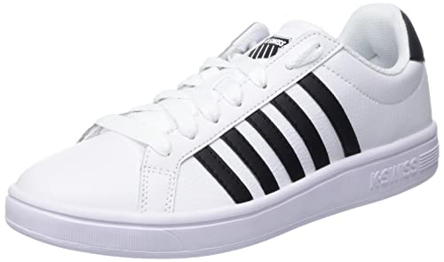 K-Swiss Herren Court TIEBREAK Sneaker, White/Black/White, 39.5 EU von K-Swiss