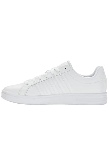 K-Swiss Herren Court TIEBREAK Sneaker, White/White/White, 43 EU von K-Swiss