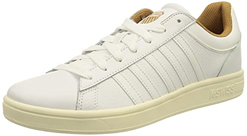 K-Swiss Herren Court Winston Sneaker, White/BONEBRN/ANTQW, 44.5 EU von K-Swiss