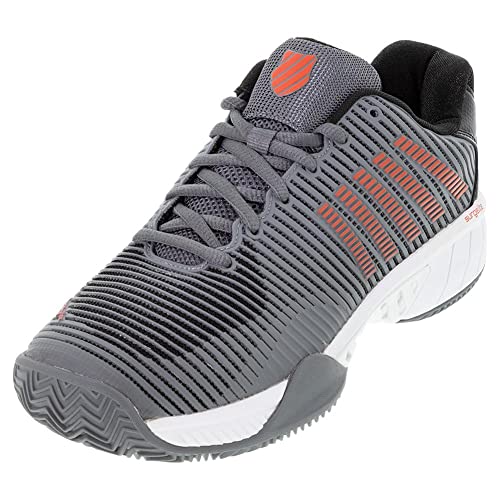 K-Swiss Herren Hypercourt Express 2 HB Tennisschuh, Steel Gray/Jet Black/Spicy Orange, 41 EU Schmal von K-Swiss