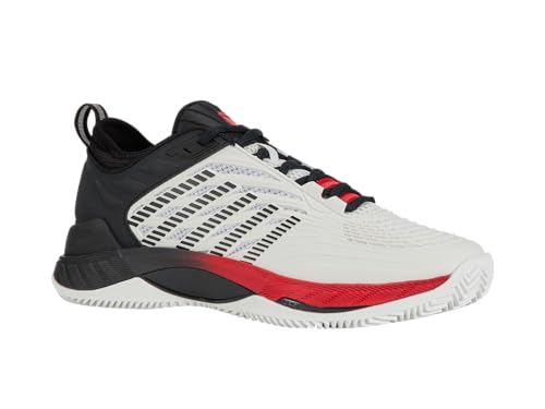 K-Swiss Herren Hypercourt Supreme 2 HB Tennis Shoe, Bright White/Stretch Limo/High Risk Red, 41.5 EU K-Swiss Herren Hypercourt Supreme 2 HB Tennis Shoe, Bright White/Stretch Limo/High Risk Red, 41.5 EU von K-Swiss