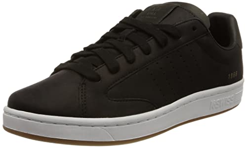 K-Swiss Herren Lozan Klub Wax LTH Sneaker, BLK/BLK/WHT/Gum, 41 EU von K-Swiss