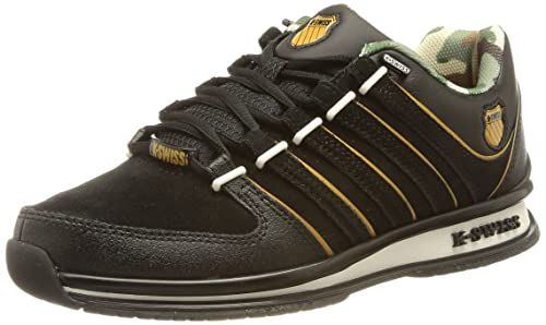 K-Swiss Herren Rinzler Sneaker, BLK/Amber Gold/CAMO, 41 EU von K-Swiss