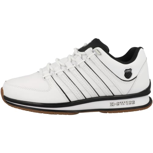 K-Swiss Herren Rinzler Sneaker, White/Black/Gum, 42.5 EU von K-Swiss