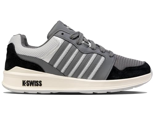 K-Swiss Herren Rival Sneaker, Smoked Pearl/Lunar Rock/Black, 42.5 EU von K-Swiss