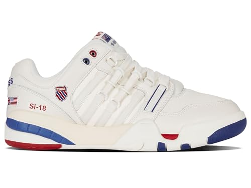 K-Swiss Herren SI-18 INTERNATIONALC Sneaker, BRLTWH/CLSCBL/RED, 40 EU von K-Swiss