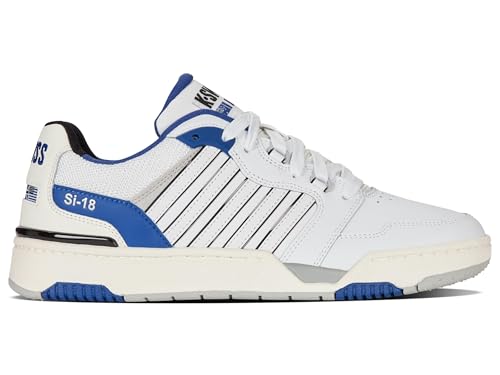 K-Swiss Herren SI-18 Rival Sneaker, WHT/Blue Quartz/BLK, 42 EU von K-Swiss