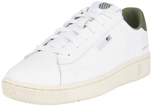 K-Swiss Herren Slammklub CC Sneaker, WHT/DP Lichen/VNTG, 42 EU von K-Swiss