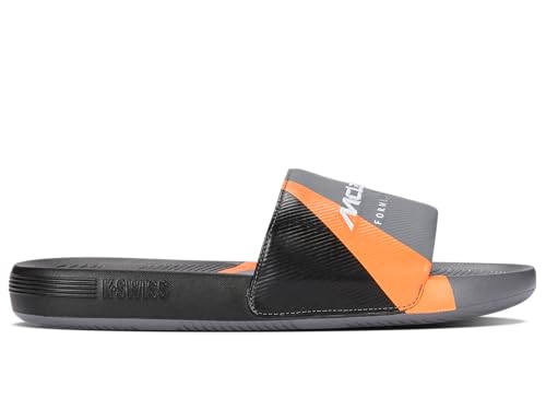 K-Swiss Herren Slide SNDL X MCLAREN Sneaker, Anthrct/BK/Papaya, 43 EU von K-Swiss