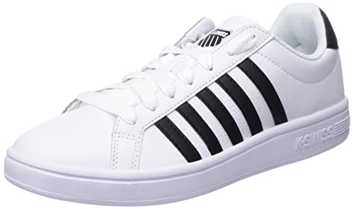 K-Swiss Herren Court TIEBREAK Sneaker, White/Black/White, 46 EU von K-Swiss