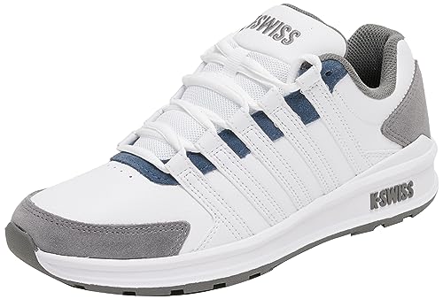 K-Swiss Herren Vista Trainer Sneaker, White/Charcoal/OrionBlue, 44.5 EU von K-Swiss