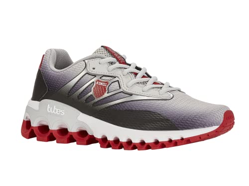 K-Swiss Herren Tubes Sport Sneaker, Gray/Black/RED, 40 EU von K-Swiss