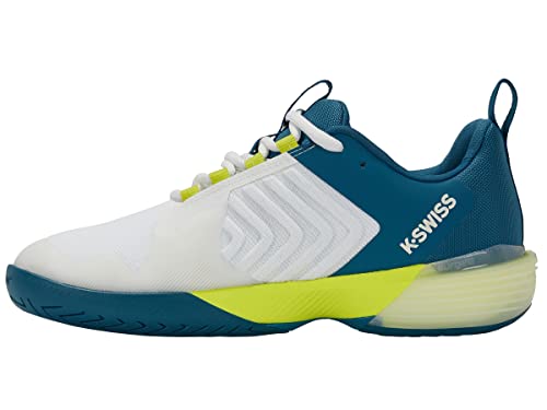 K-Swiss Herren Ultrashot 3 Sport Shoe, Weiß/Blau/Grün, 42 EU von K-Swiss