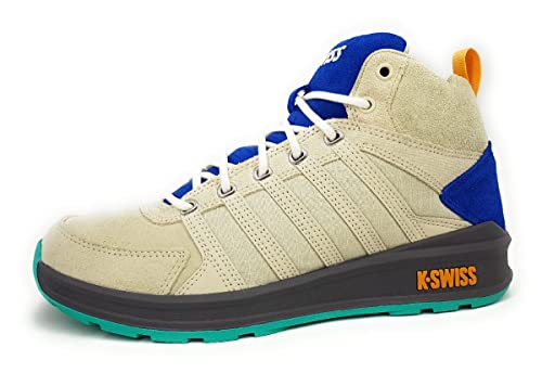 K-Swiss Herren Vista Trainer MIDWNT Sneaker, OYSTR/CLBL/RDTYLW, 39 EU von K-Swiss