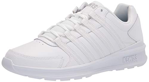 K-Swiss Herren Vista Trainer Sneaker, White/White, 42.5 EU von K-Swiss