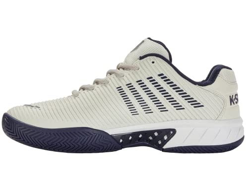 K-Swiss Hypercourt Express 2 Tennisschuh für Herren, Vaporous Gray/White/Peacoat, 9.5 Wide von K-Swiss