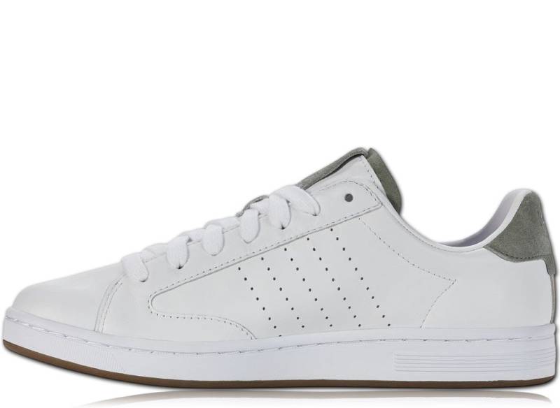 K-Swiss LOZAN KLUB LTH WHT/WHT/SHADOW Herren Freizeit-Sneaker Sneaker von K-Swiss