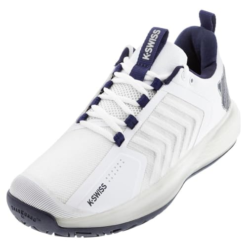 K-Swiss Men's Ultrashot 3 Tennis Shoe (White/Peacoat/Silver, 8) von K-Swiss