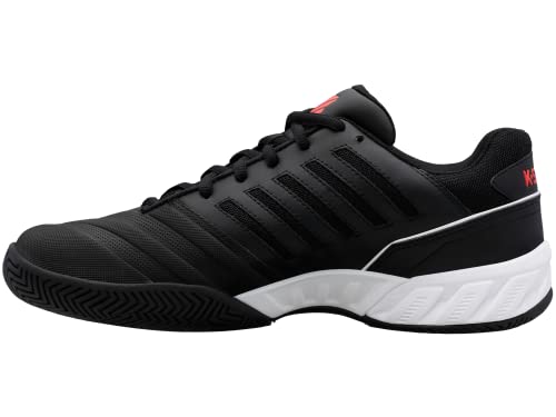 K-Swiss Mens Bigshot Lite 4 Tennis Shoe (11.5, Black/White/Poppy Red) von K-Swiss