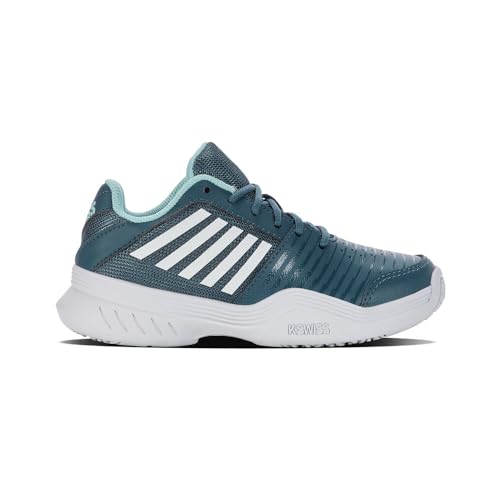K-Swiss Jungen Court Express Omni Tennis Shoe, Indian Teal White Aqua Splash, 35 EU von K-Swiss