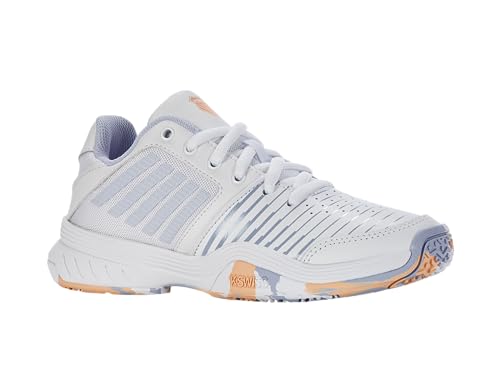 K-Swiss Performance Court Express Omni Tennis Shoe, White/Heather/Peach Fuzz, 37.5 EU von K-Swiss